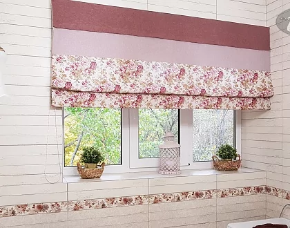 римские шторы в ванной комнате